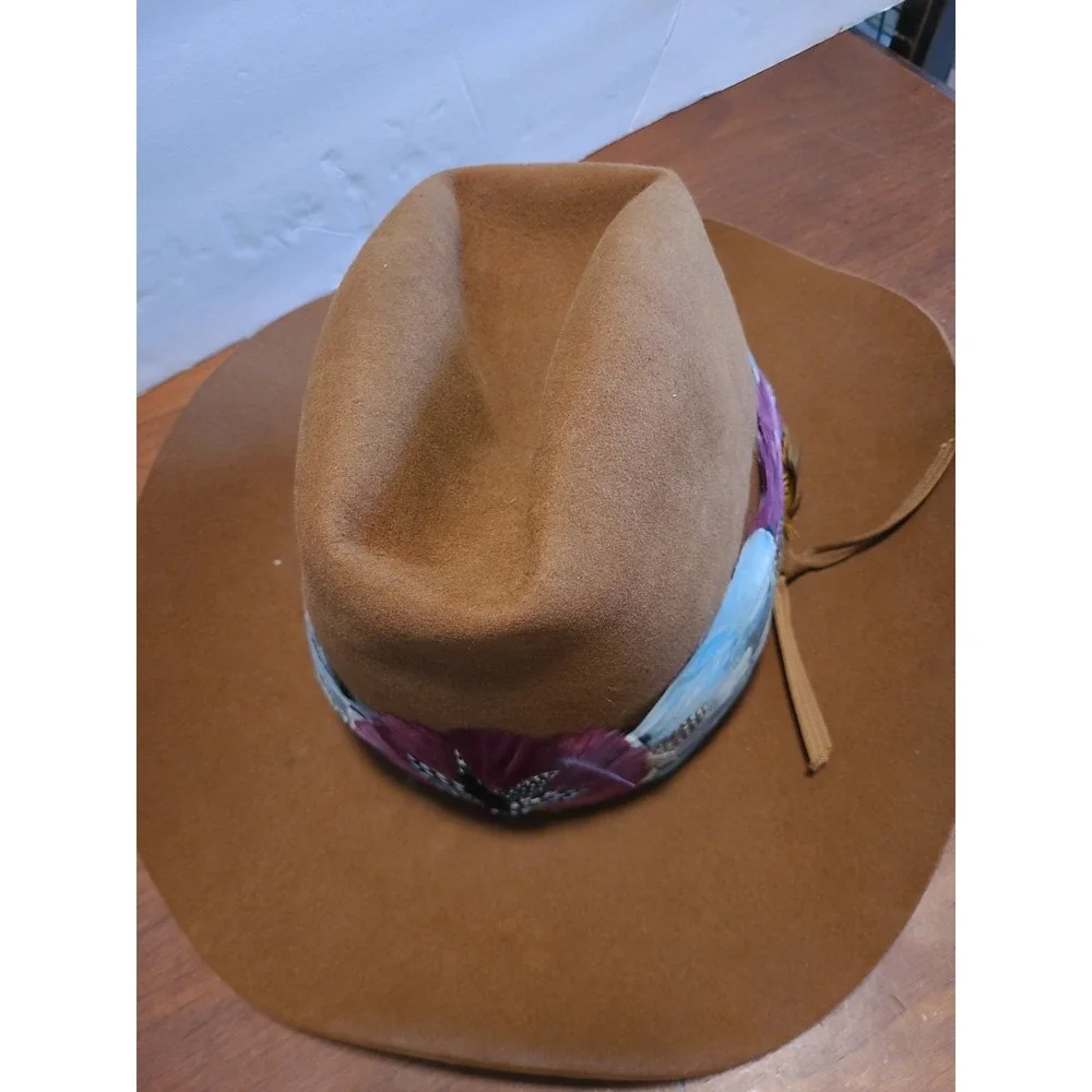 Pedigreed Registered Thoroughbred Velvet Like 10x Brown Cowboy Hat Size 7 1/8